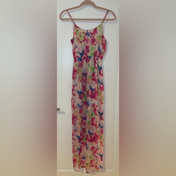 Lush Watercolor Floral Print Dress, XS - Picture 5 of 5